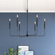 Savanne 6 Light 38 inch Matte Black Chandelier Ceiling Light